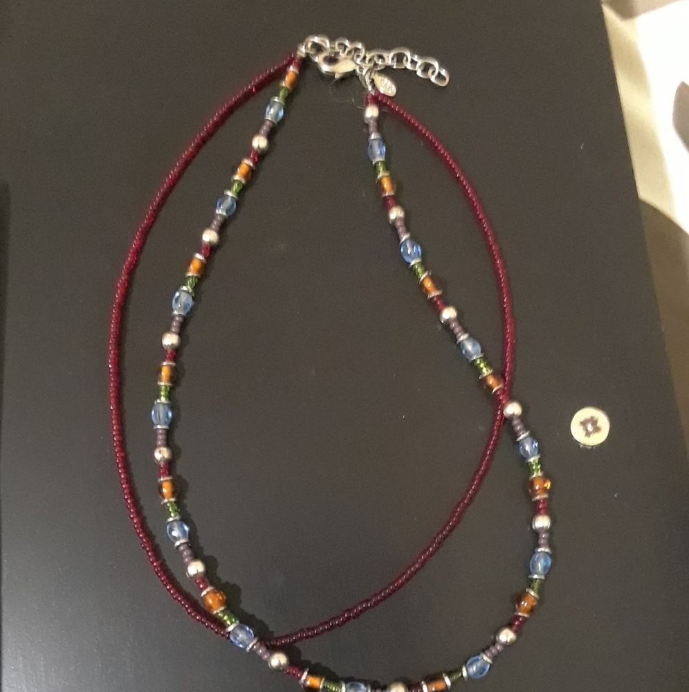 Areo beaded necklace and American eagle necklace